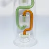 cute Recycler Oil Bubbler pipe with 10mm Smoking glass oil bowl Dab Tool Shisha Hookah Ash Catchers for funny colorful Bong Wax Rig Water Tobacco and Percolater