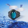 Antique Silver Plated Brass Mood Color Change Stone Ring for sale New Arrivals US Size 7 8 9 10