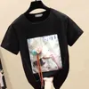 Koszulka z krótkim rękawem t shirt kobiety topy aplikacja lato koreańskie ubrania kobieta tshirts bawełna y2k moda damska 210507