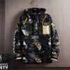 Spring Autumn Men's Jacket Fashion Casual Streetwear Hooded Jacket Windbreaker Coat Man Outwear Camouflage Hip Hop Clothes 211025