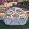 3/4m dia PVC Customized size Inflatable football bubble house, soccer structure transparent large luxury Camping Tent