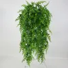 Decorative Flowers & Wreaths Artificial Plants Persian Fern Tree Leaves Fake Plastic Green Vines Rattan Wall Hanging Garland Garden Home Wed