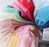 Ruban Transparent en mousseline de soie, emballage cadeau, pour bricolage, accessoires pour nœuds de cheveux faits à la main, 100 mètres/pièce, accepté personnalisé