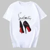 Kadın 2020 Yaz Kısa Kollu Çiçek Ayakkabı Moda Lady T-Shirt Üst T Gömlek Bayanlar Bayan Grafik Kadın Tee T-shirt X0527