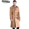 long camel trench coat