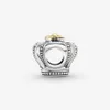 100% 925 Sterling Silver Two-Tone Regal Crown Charms Fit Original Europeiskt Charm Armband för Kvinnor Mode Bröllop Smycken Tillbehör