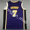 2021 남성 스티치 농구 유니폼 러셀 Westbrook 0 Carmelo Anthony 7 블루 화이트 블랙 퍼플 옐로우 컬러 6 제임스 최고 품질 스포츠 셔츠
