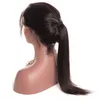 Parrucca anteriore del pizzo diritta seta del pizzo capelli brasiliani capelli umani 360 parrucche piene di pizzo per le donne colore naturale