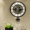 Väggklockor Nordisk digital klocka Modern Design Silent Big Minimalist Pendulum Living Room Reloj de Pared Home Decor ZP50ZB
