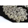 Women Chinese Style Cheongsam Phoenix Flower Embroidery Pencil Dresses High Waist 3/4 Sleeve Stand Collar Zipper Dress D91114I 210416