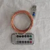 Strängar Fairy Lights Batteridriven USB-plug-in LED Garland String Vattentät fjärrkontrollstimer för festdekoration
