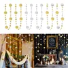 Party Decoration 13 Feet Glitter Star Paper Garland Circle Dot For Decorations Room Backdrop