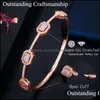 Bangle Armband Smycken Cwwzircons Luxury Stackable Statement Guld för kvinnor Bröllop Cubic Zircon Crystal CZ Dubai Sier Plated BG041 210408