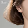 Coloré émail doux mignon Mini coeurs d'amour pur 925 en argent Sterling boucle d'oreille pour les femmes mode oreille broche bijoux fins 210707