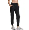 L-96 Classic Jogger Yoga Jogging Clothing Workout Byxor Drawcord Elastisk midja med fickvjutande för fitness Dans Fritid Kvinnor Byxor