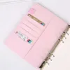 A6 Notepad Binder Loose Leaf Notebooks Yttre återanvändbara magnetiska spänne stängning Ringbindemedel Anteckningar Skal Skal Notebook Diary School Office Supplies