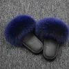 New Real Fur New Slippers Women Fur Home Fluffy Sliders Plush Furry Summer Flats Cut Ladies Shoes Large Hot Selling Q0508