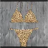 Womens Vestuário Leopardo Biquini Verão Mulheres Swimwear Roupa Sexy 2 Pcs Bras Grupo De Swimsuit Drop Drop Driver 2021 HWQIT