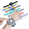 New Push Bubble Bransoletka Prosty Doppl Fidget IT Spinner Zabawki Silikonowe Nadgarstek Ręcznie Fidget Sensory Unzip Bransoletki Andystresowy Hurtownie