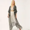 Bohemian Gestreept Zwemkleding Cover-ups Sexy Zomer Strand Jurk Tuniek Vrouwen Beachwear Badpak Cover Up Bikini Wrap Sarongs