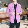 Coreano Men's Blazer Masculino Solto Casual Vestido Terno Negócio Casaco Social Wedding Wedding Wedding Male Roupas Traje Momme 210527