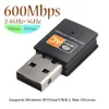 Adaptateur Wifi USB 600Mbps double bande, antenne 2.4GHz 5GHz, Dongle USB Ethernet Lan 600M, carte réseau, sans emballage de vente au détail