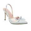 Zawsthia 2021 10cm Super Thin High Heels Sandaler för kvinna Sexig Lady Pumps Party Gold Silver Shoes Women's Size 34-48