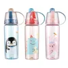 Cartoon Bicchieri Spray Borraccia Sportiva 600ml Grande capacità Adulti Bambini Bicchiere in plastica per esterni