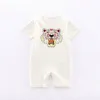 baby Pure cotton Rompers Boys girls designer print summer short-sleeved and Long sleeve jumpsuit newborn romper