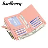 Wallets Luxury Leather Women Wallet Normal Size Ladies Small Clutch Money Coin Card Holders Zipper Purse Slim Female Cartera