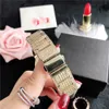 lettre majuscule montre en or femmes montres 38mm robe de mode datejust diamant 3 cadran couleur bracelet en acier inoxydable mouvement à quartz313u