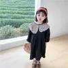 Gooporson Spring Kids Jurken voor Meisjes Mode Koreaanse Lange Mouw Prinses Jurk Bloem Kraag Kostuum Baby Meisje Vestidos 210715