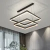 Nowoczesny żyrandol sufitowy salon zwięzły wisząca lampa jadalna kwadratowe lampy Nordic Lampy LED światła