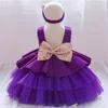 Abiti da ragazza Fascia per bambini Torta Abito estivo Nato Battesimo Principessa Matrimonio Festa di compleanno Battesimo per bambini Vestiti per bambina Vestidos