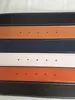 Wholesale betls 2021 Belts mens womens Belt Genuine Leather black Gold+silver Buckle with orange Box Free ship