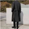 IEFB Mrcyc invernale pesante cappotto di lana da uomo versione coreana giacca a vento al ginocchio sciolto a spina di pesce moda 9Y4487 211122