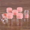 100 pièces 7 ml 22 * 40 mm bouteilles en verre avec bouchons en plastique rose pots à épices bouteille de parfum artisanat d'art bonne quantité