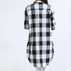 Designer Women's Polos Tops Tees Ladies 'Shirts Wear Cotton Shirt Casual Button Cardigan Long Blouse Printemps et Automne Plaid 100% Cotton Coats Taille M -2XL