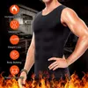 Mäns kroppsskärmare Män Shaper Sweat Workout Tank Top Slimming Bastu Vest Compression Gym Termal skjorta för viktminskning