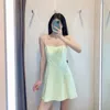 Mini Strappy Elbise Kadın Kolsuz Ayarlanabilir İnce Sapanlar Backless Kısa ES Yaz Kadın Plaj 210519