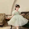 Kinder Kleider für Party Prinzessin Geburtstag Spitze Stickerei Kleinkind Mädchen Kleid Kinder Kostüm Ballkleid 4-8Y Q0716