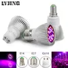 Full Spectrum LED Grow Light 18W E14 / E27 / GU10 Spotlight Lamp Bulb Bloem Plant Greenhouse Hydroponics System Vegs Tent Box Lights