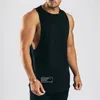 Siłownia Tank Top Mężczyźni Moda Bawełniana Koszula Bez Rękawów Fitness Odzież Męskie Letnie Sporty Casual Luźne Trójnik Koszulki Kamizelki Topy 210421