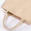 Storage Bags 2022 Multifunction Jute Tote Reusable Foldable Shopping Grocery Pouch