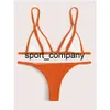 オレンジビキニセットビーチウェア水着女性水泳ウェアセクシーマイクロビキニ2021女性水着ミニトーン水着スーツ