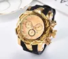 TA New Luxury Mens Sports Watches Clown series Golden Quartz Men Watch calendar Silicone strap Wristwatches
