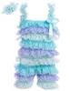 Colorful Lovely Rompers For Baby Girls Pink Ruffle Lace Romper Toddler Infant Jumpsuit Birthday Po Prop Costume Jumpsuits1067236