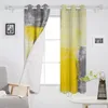 Cortina cortinas pintura a óleo geométrica amarelo janelas cortinas para sala de estar criança quarto tratamento de janela cega cozinha