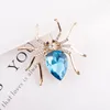 Mode Strass Spider Broche Insect Pak Revers Pin Hoed Kleding Sjaal Gesp Mannen Vrouwen Accessoires