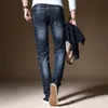 Männer Stretch Jeans Mode Business Klassische Stil Herbst Gerade Fit Jeans Regelmäßige Casual Denim Hosen Männliche Cowboy Hosen 210518